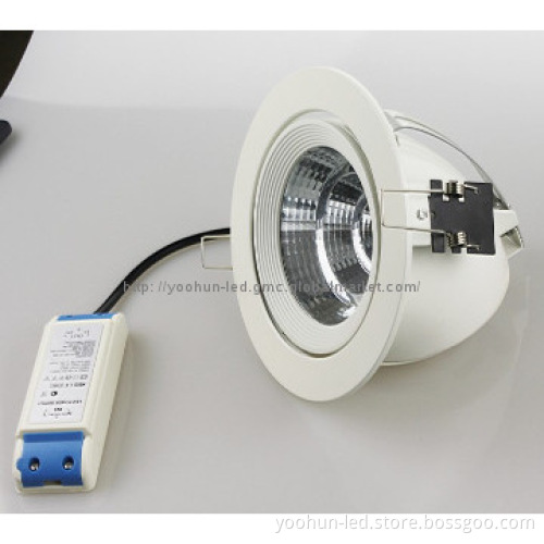 360 degree rotatable 10w white gimble downlight led for shops